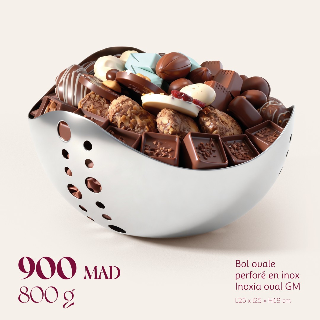 Bol ovale perforé en inox Inoxia oval